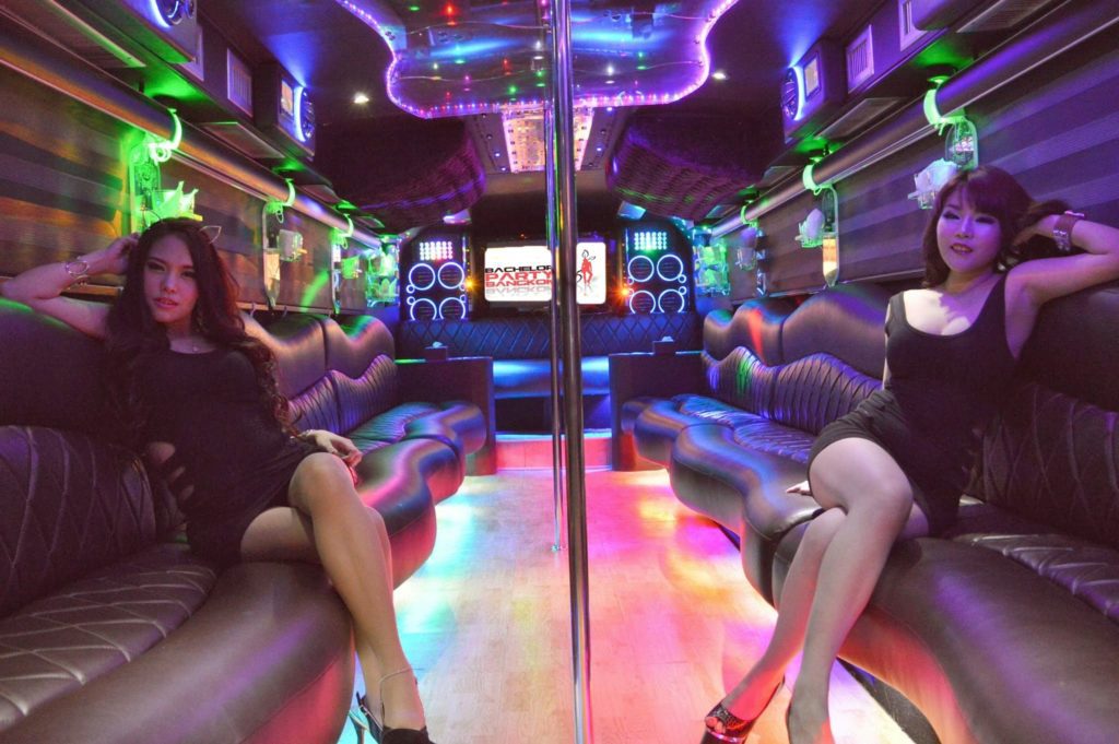 disco bus bachelor party girls