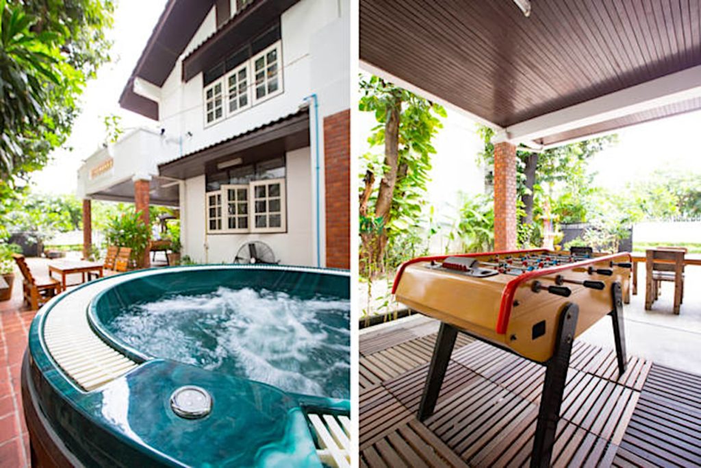 jacuzzi BBQ garden party