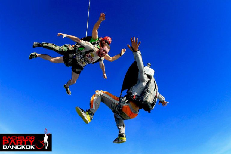 sky diving bungee jump bachelor party